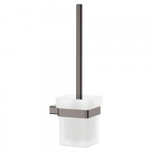 Tono Toilet Brush & Holder, Gun Metal